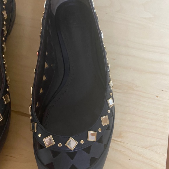 Tory Burch Navy Ballerina with studs. Size US:7 - Picture 6 of 7